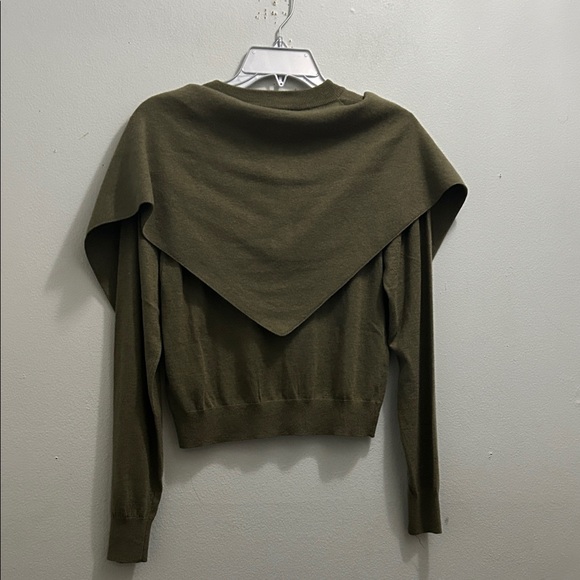 Zara Khaki Green Button-Up Cardigan - Picture 2 of 6